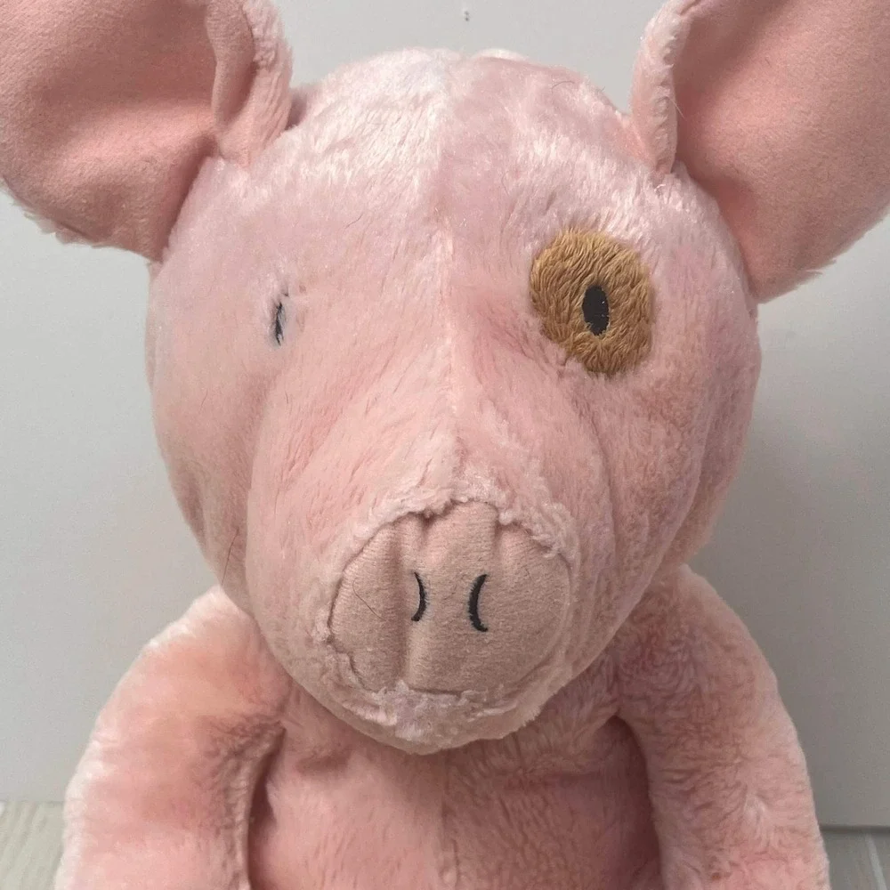 Kohls Cares Plush Pink Tan Eye Patch If You Give a Pig a Pancake Numeroff READ